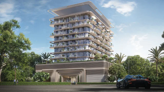 Street-level exterior of The Tides by AMIS on Dubai Islands.
