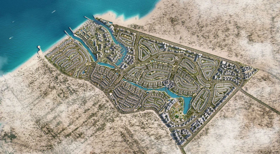 Aerial master plan of the Bayn by ORA coastal community