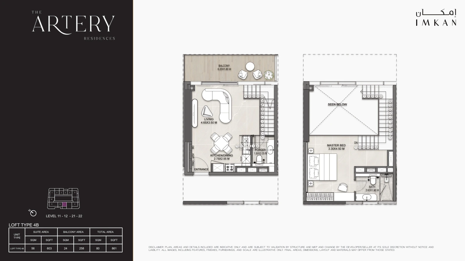Floor plan for Loft Type 4B