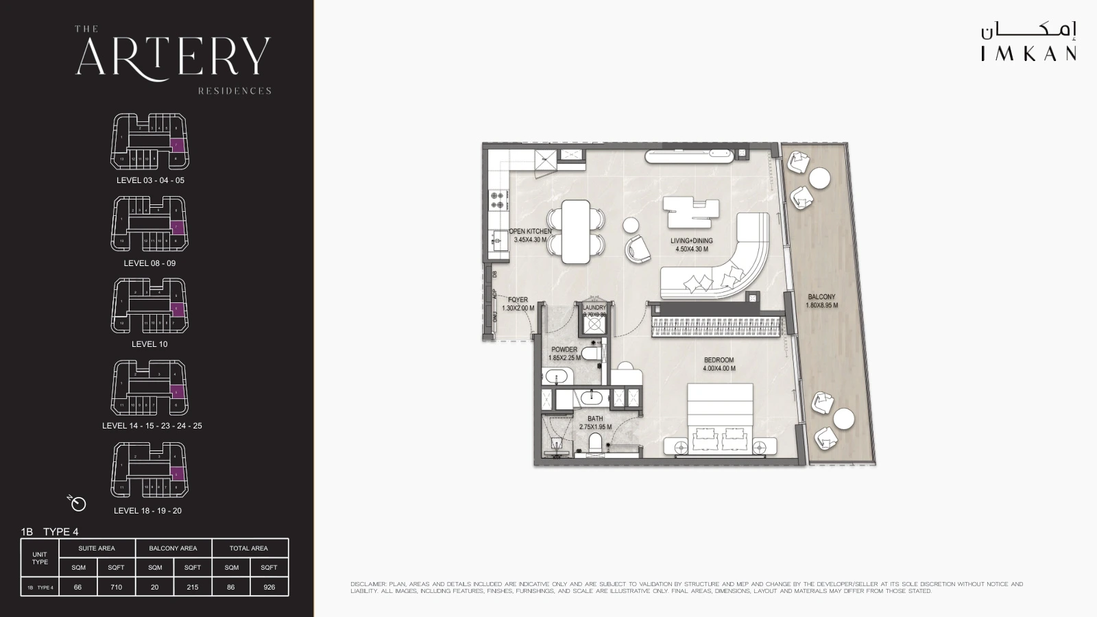 Floor plan for Type 4