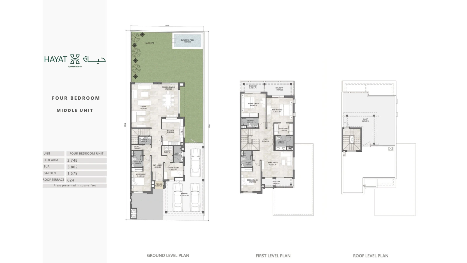 Floor plan for Middle B