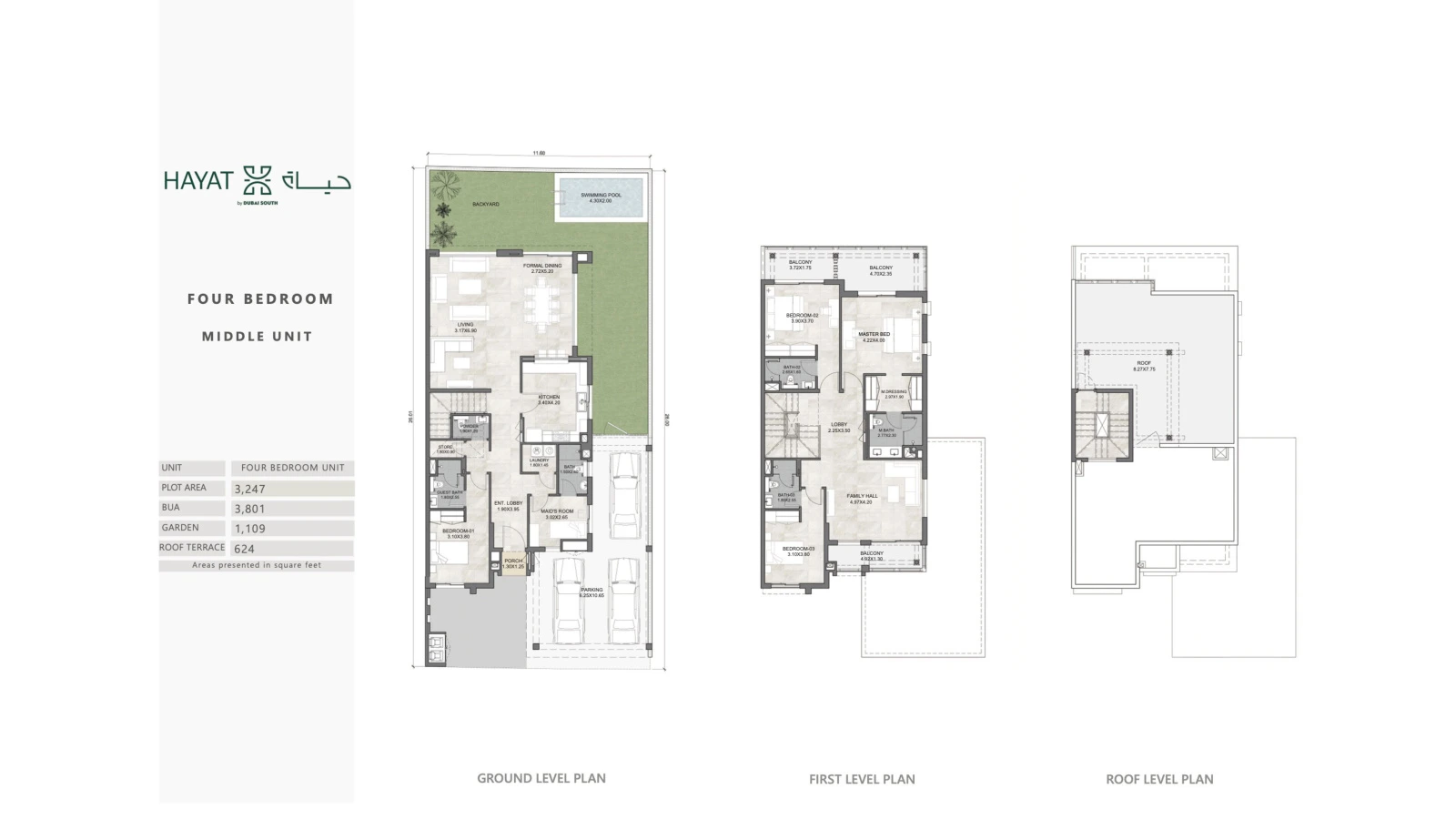 Floor plan for Middle A