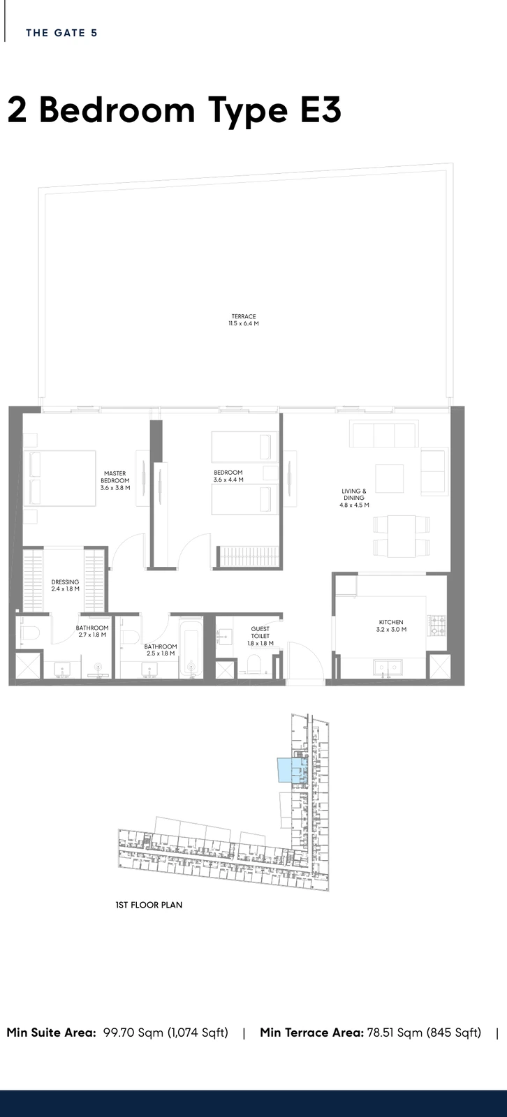 Floor plan for Type E3