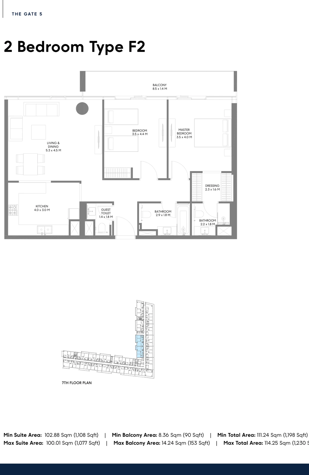 Floor plan for Type F2