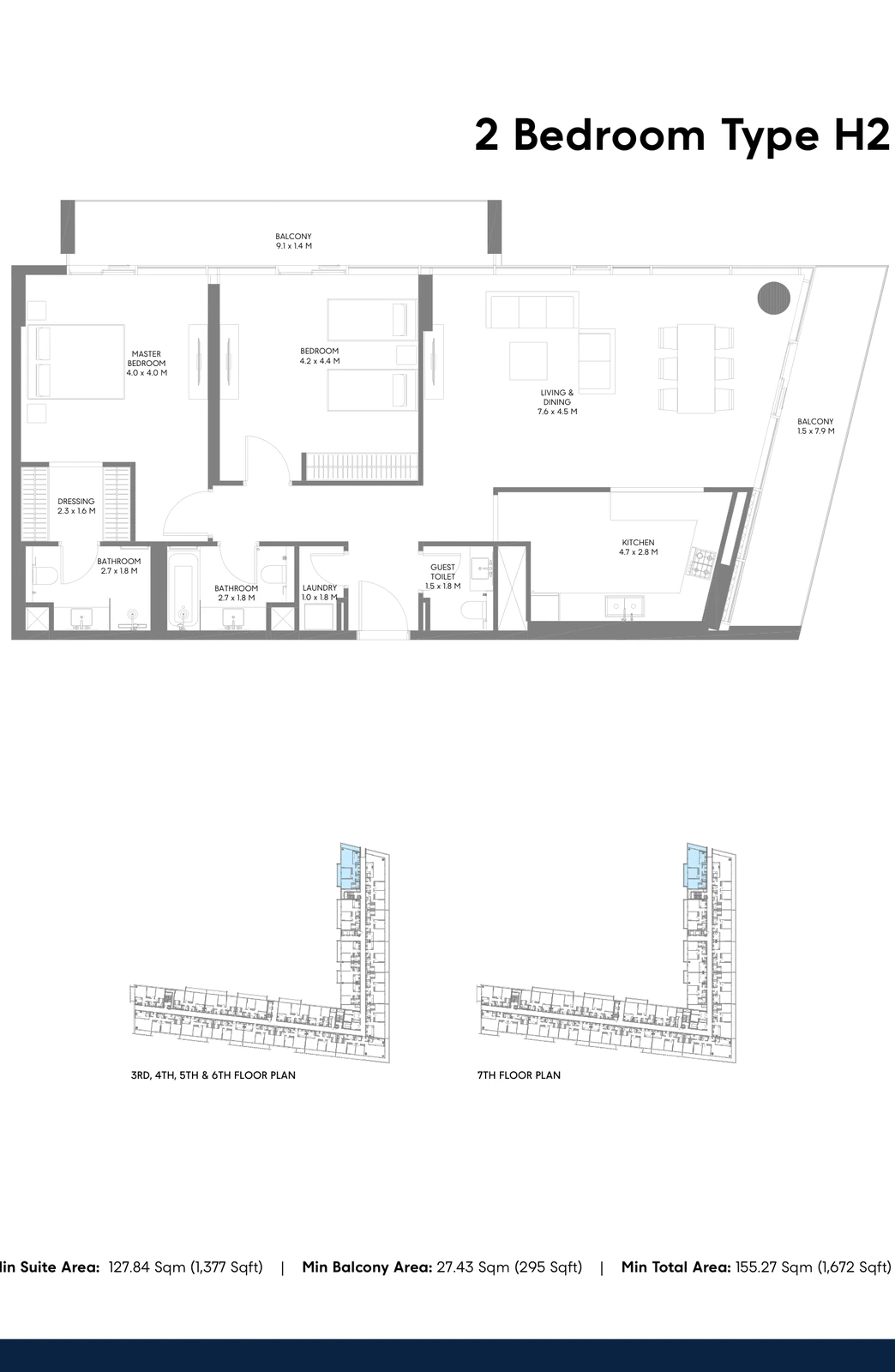 Floor plan for Type H2
