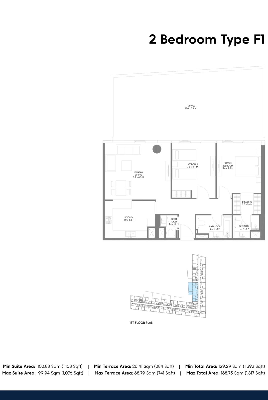 Floor plan for Type F1