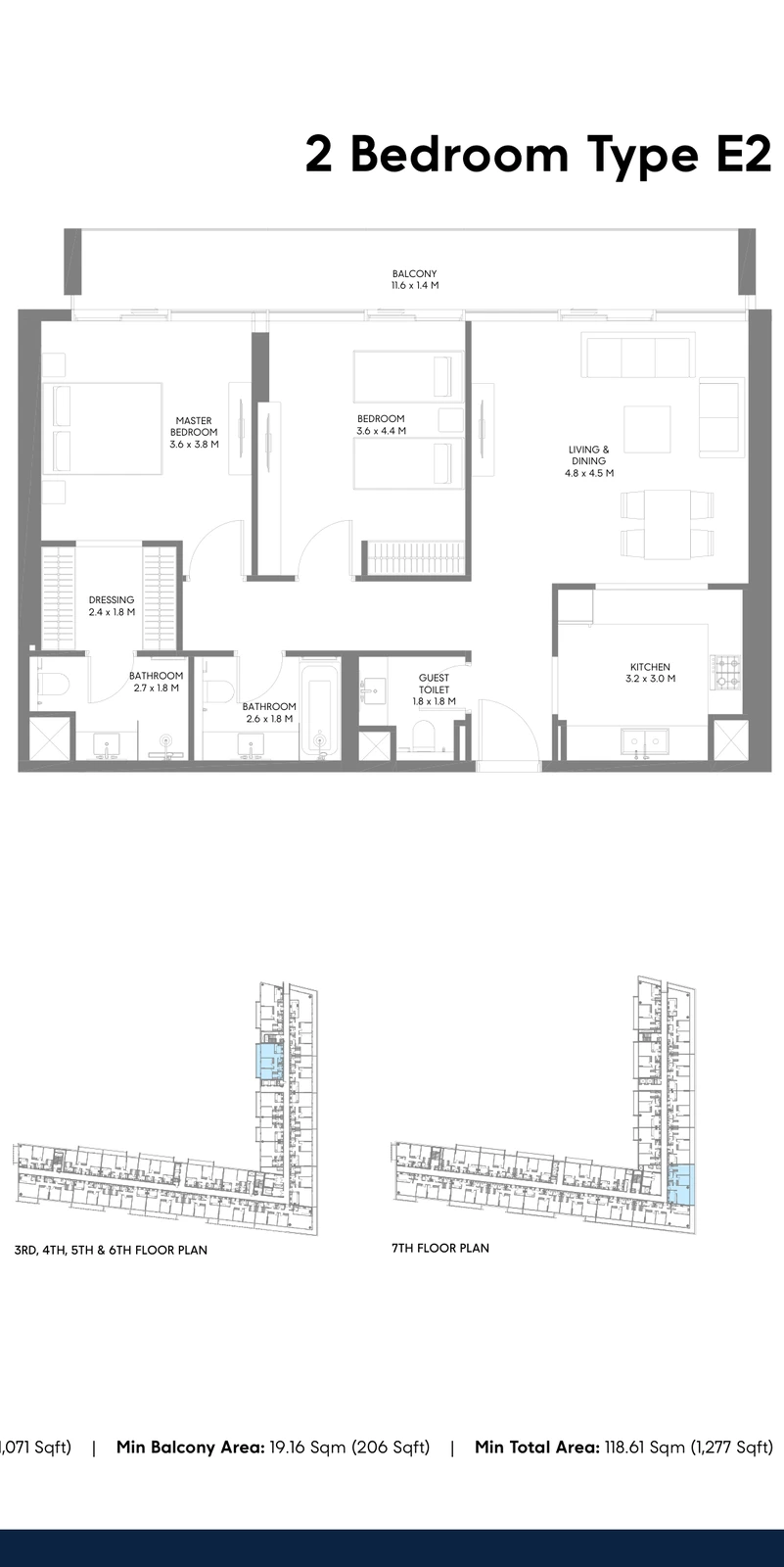 Floor plan for Type E2
