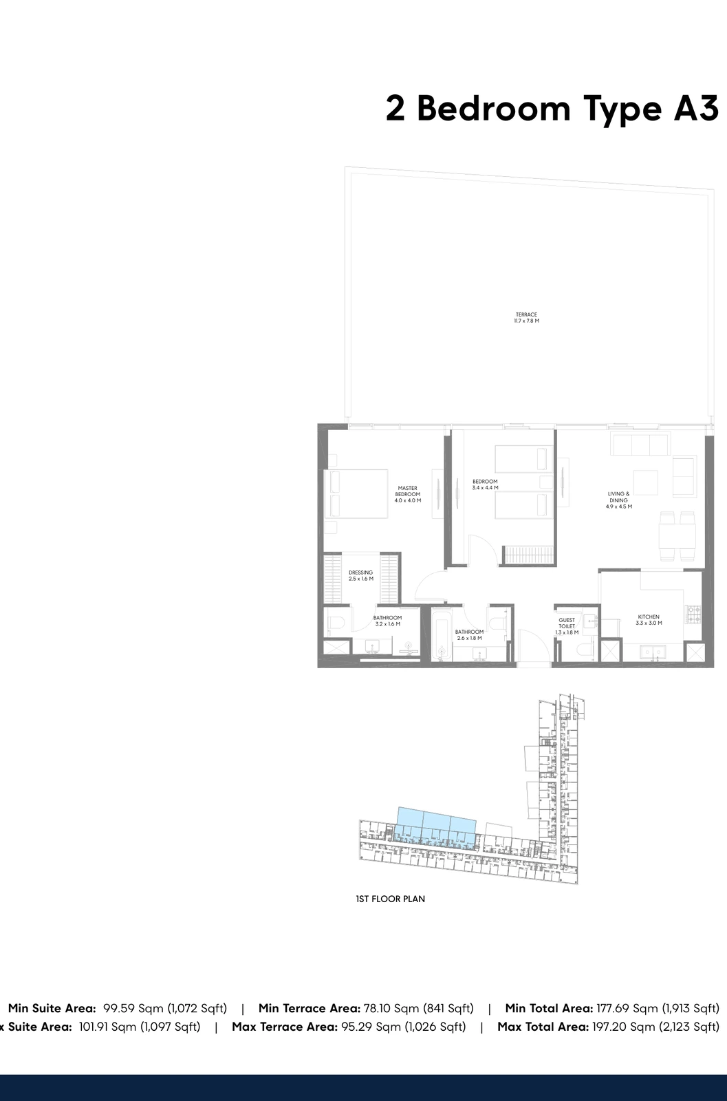 Floor plan for Type A3