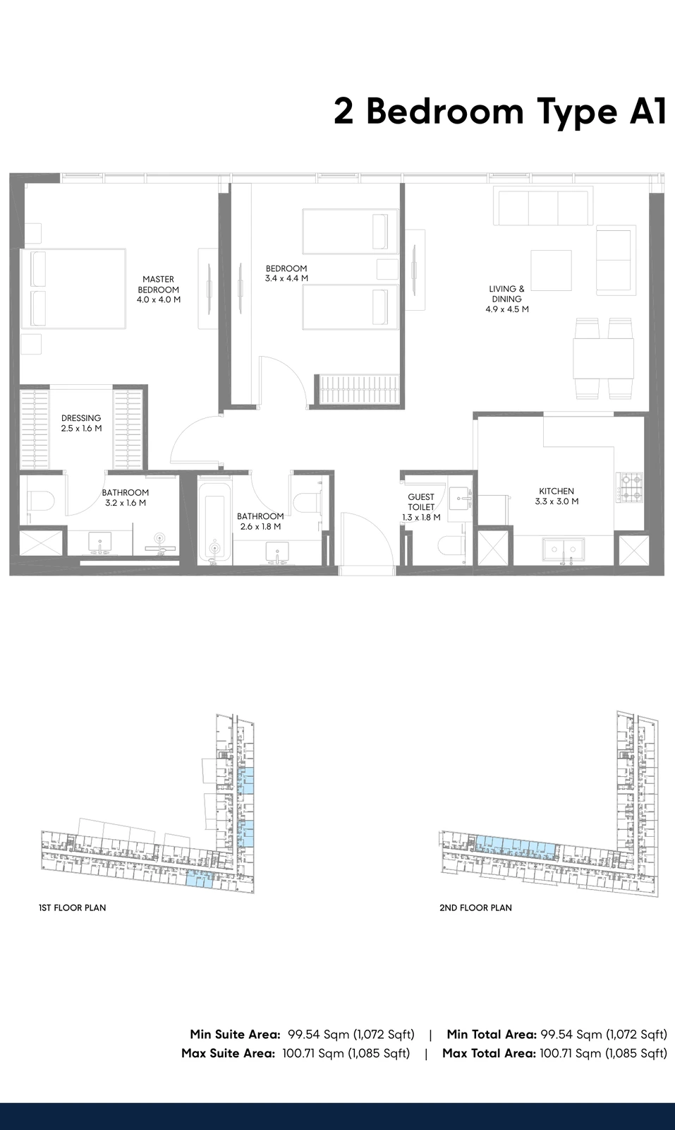 Floor plan for Type A1