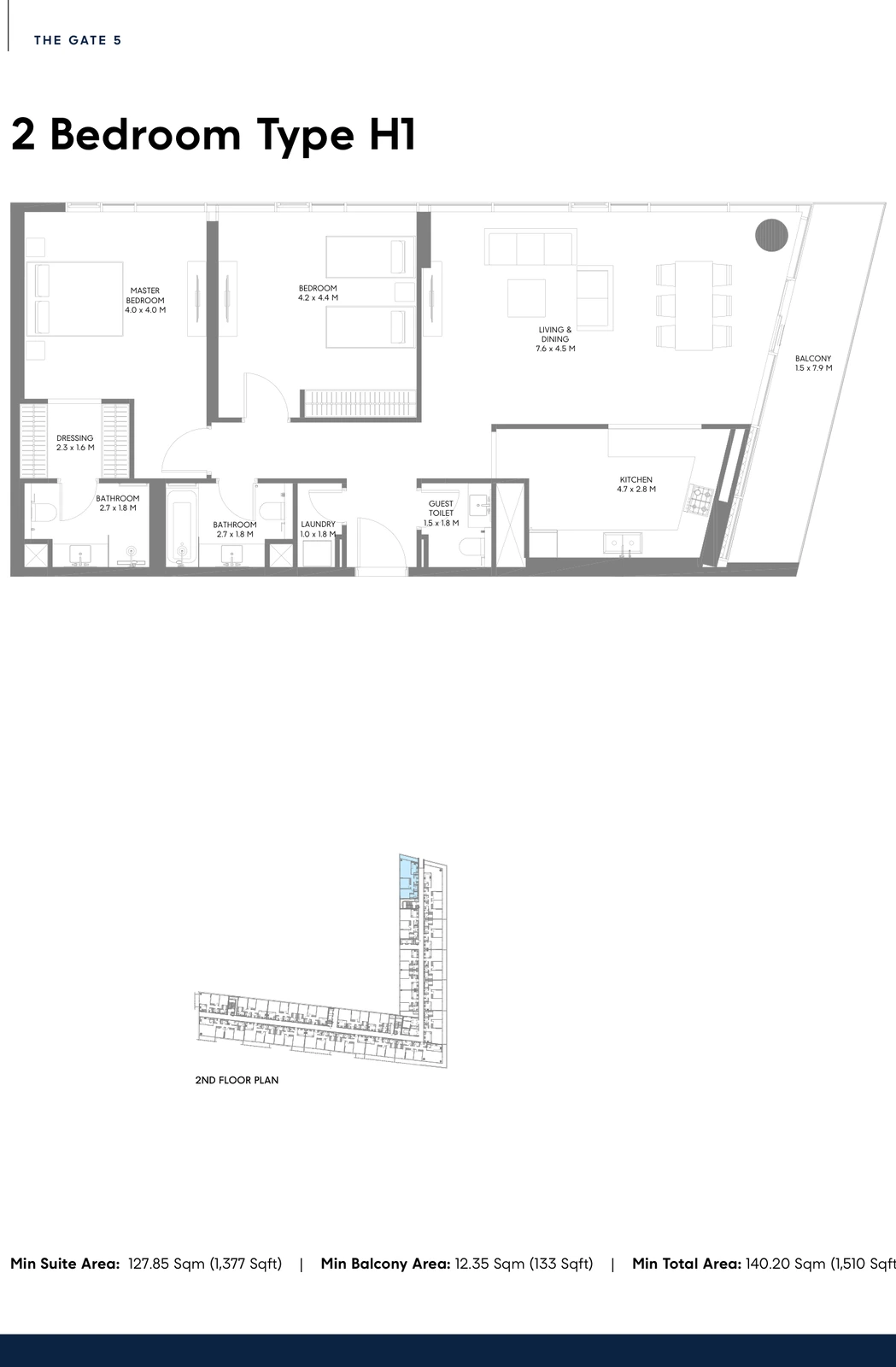 Floor plan for Type H1