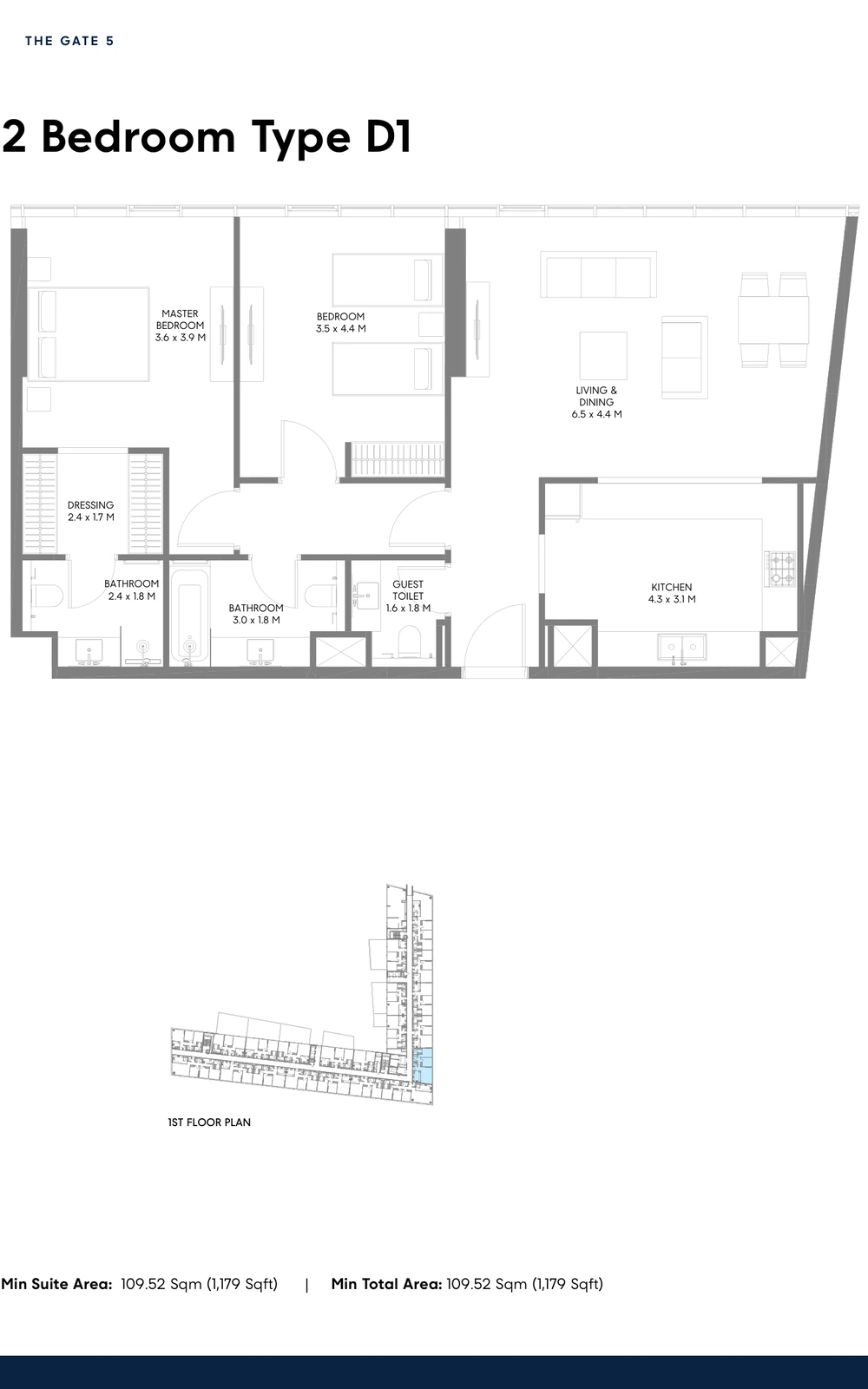 Floor plan for Type D1