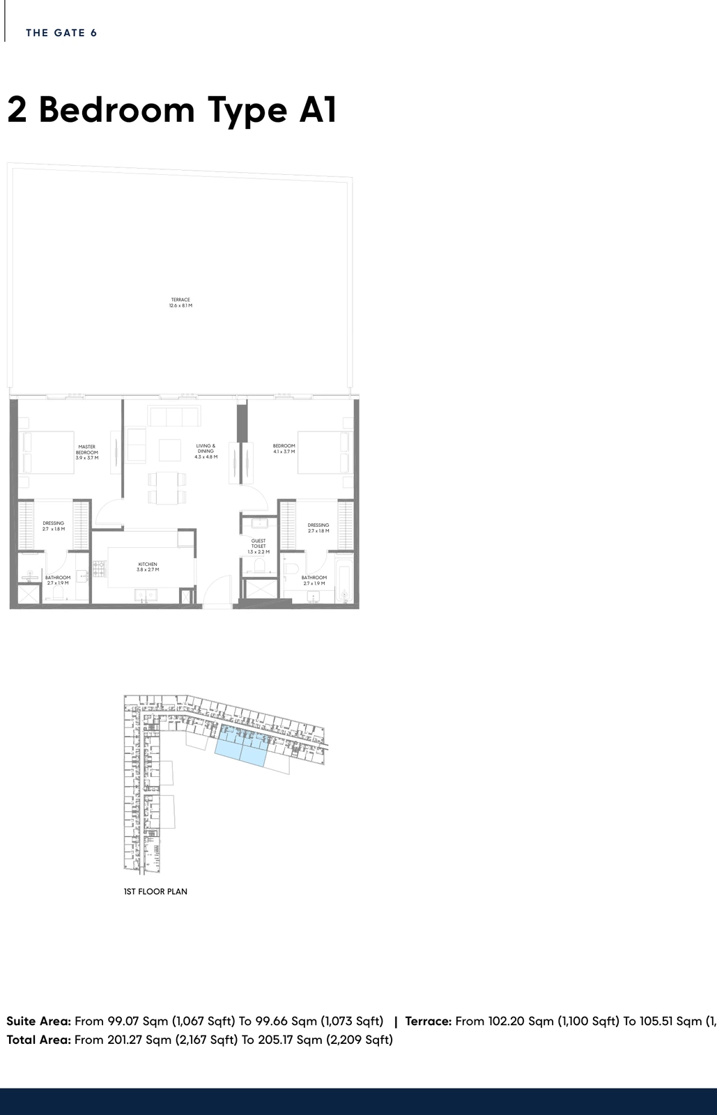 Floor plan for Type A1