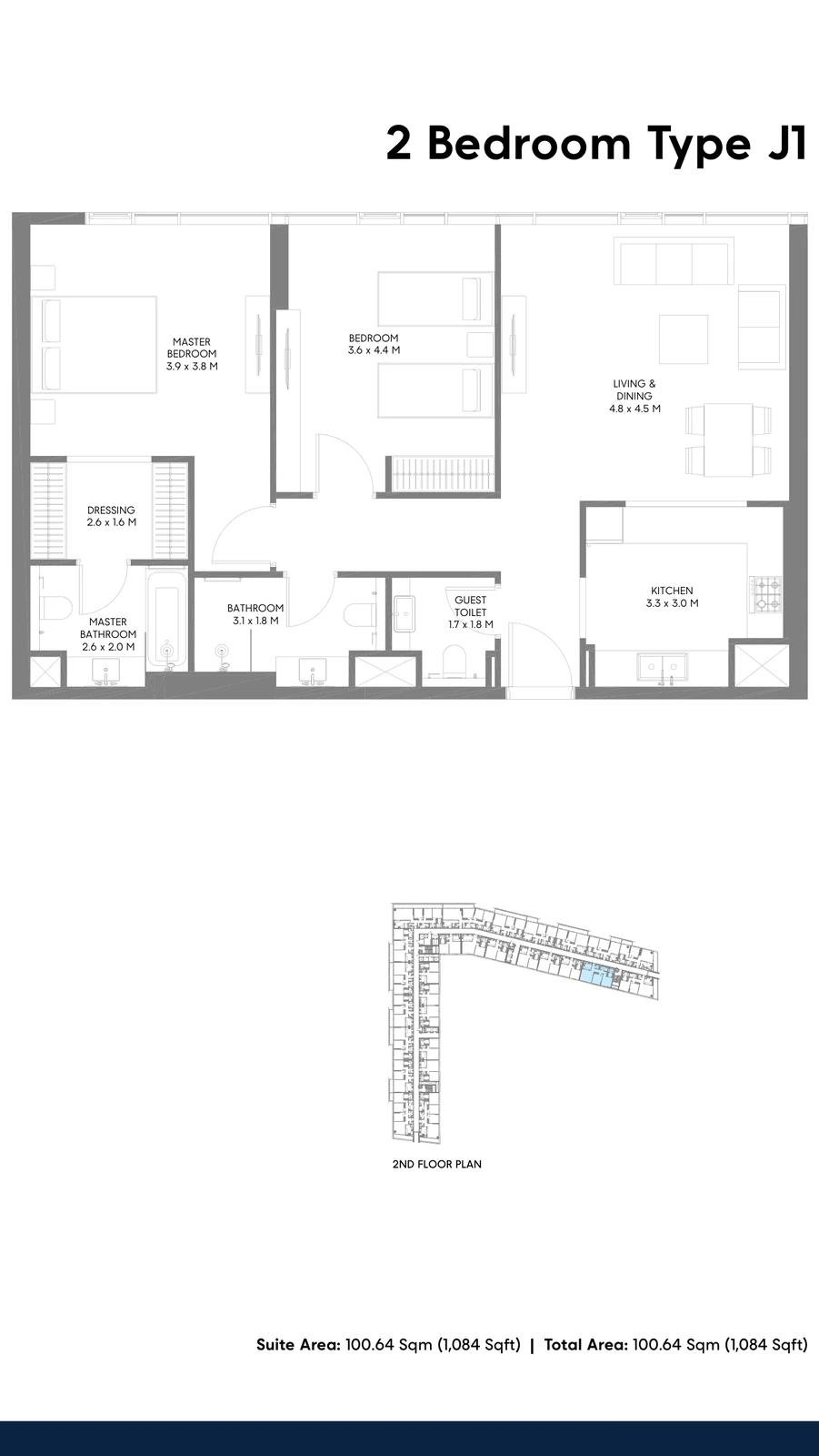 Floor plan for Type J1
