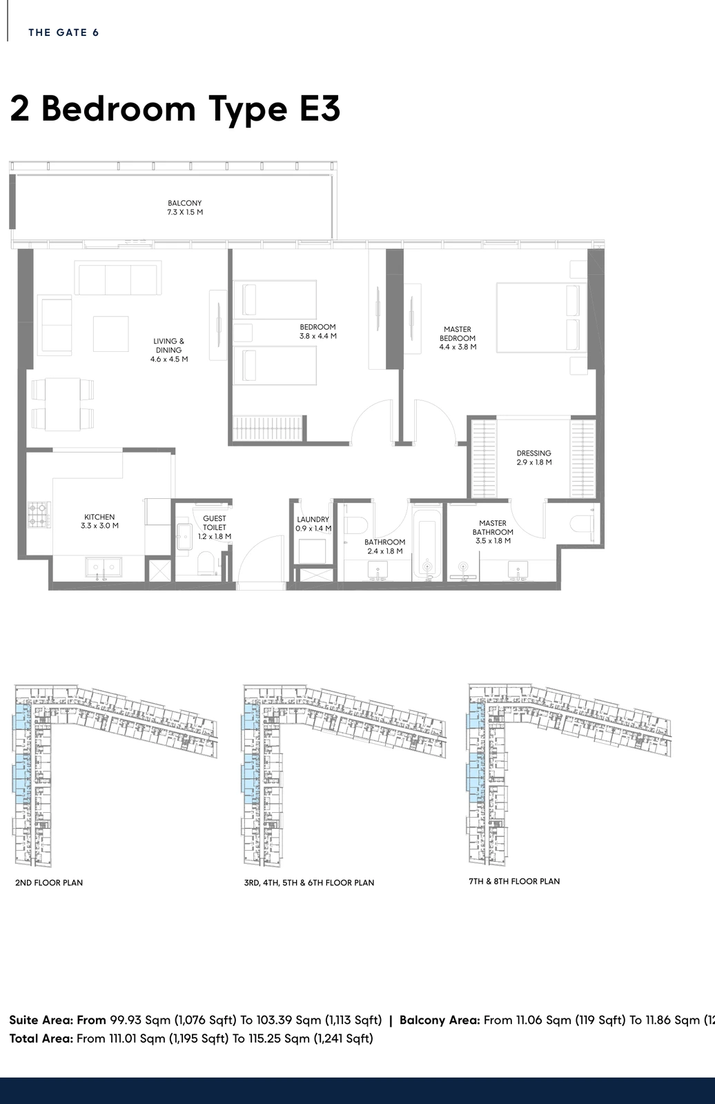 Floor plan for Type E3