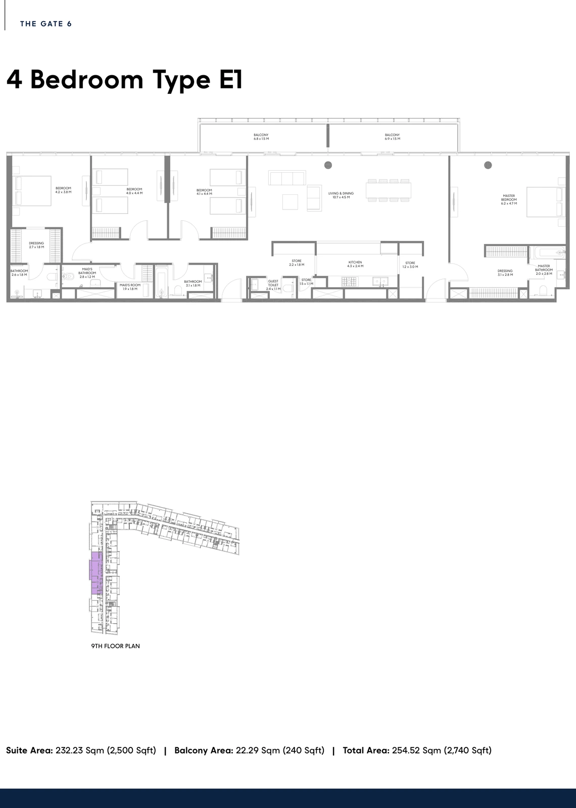 Floor plan for Type E1