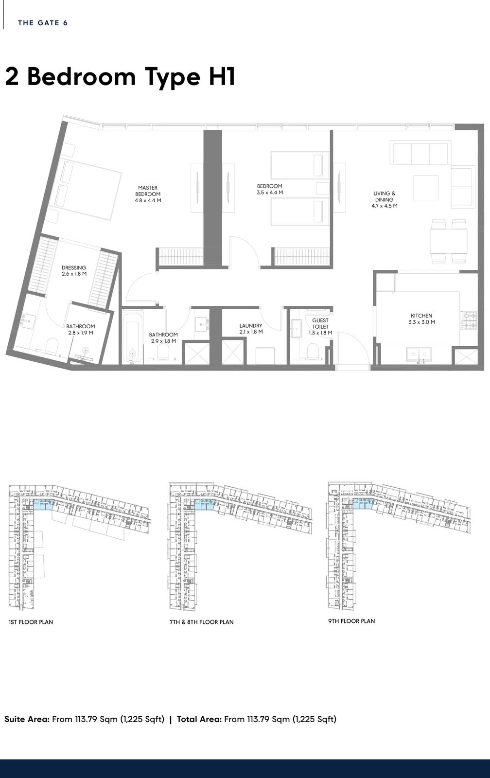 Floor plan for Type H1
