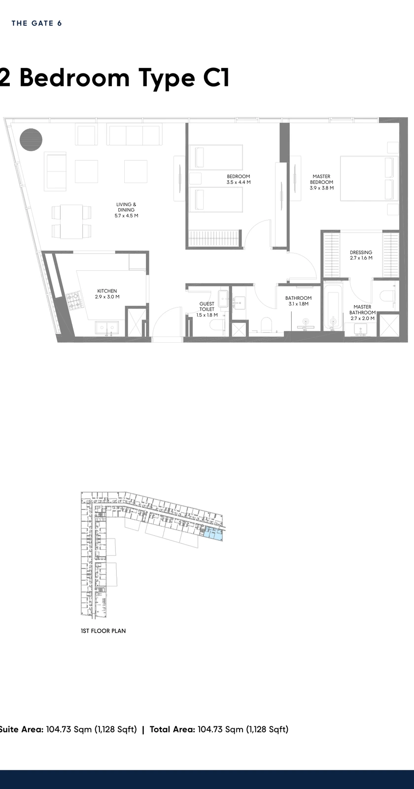 Floor plan for Type C1