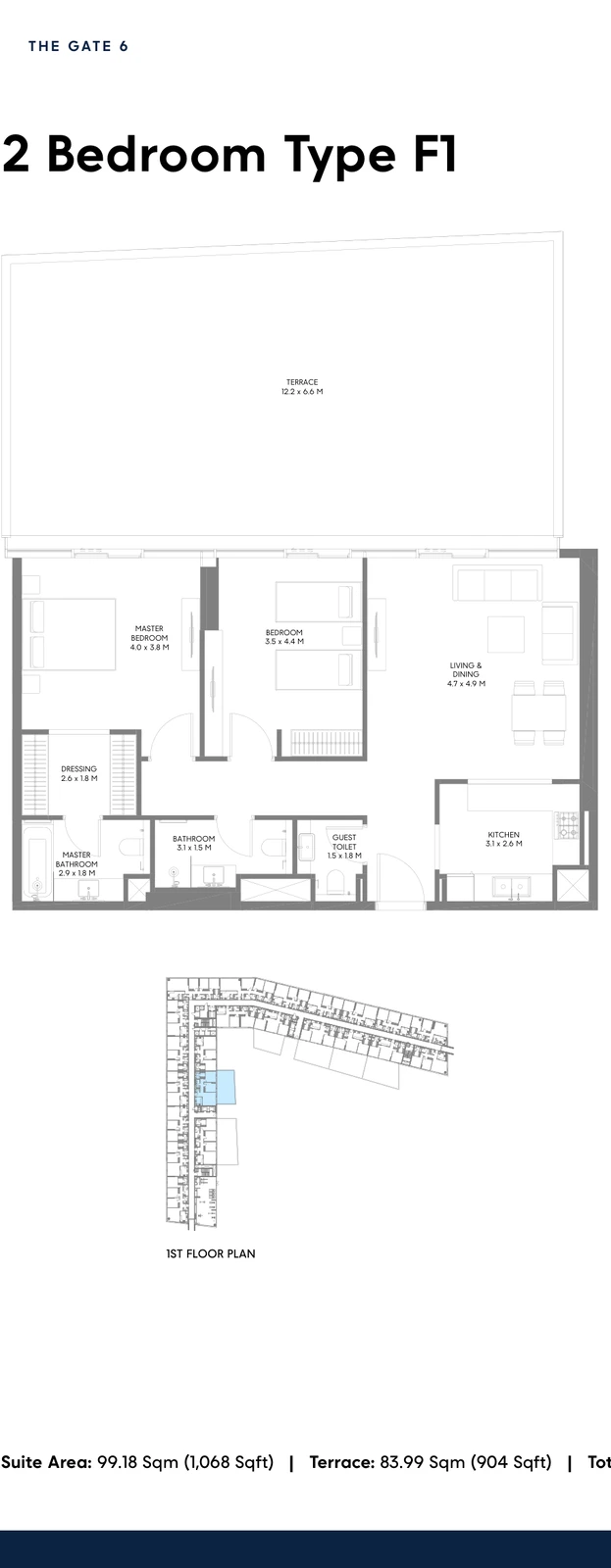 Floor plan for Type F1
