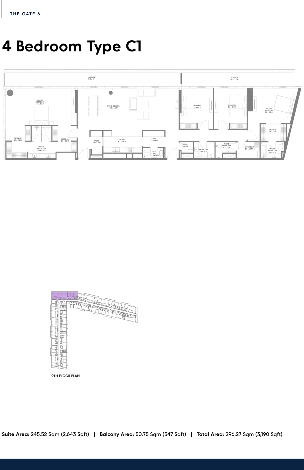 Floor plan for Type C1