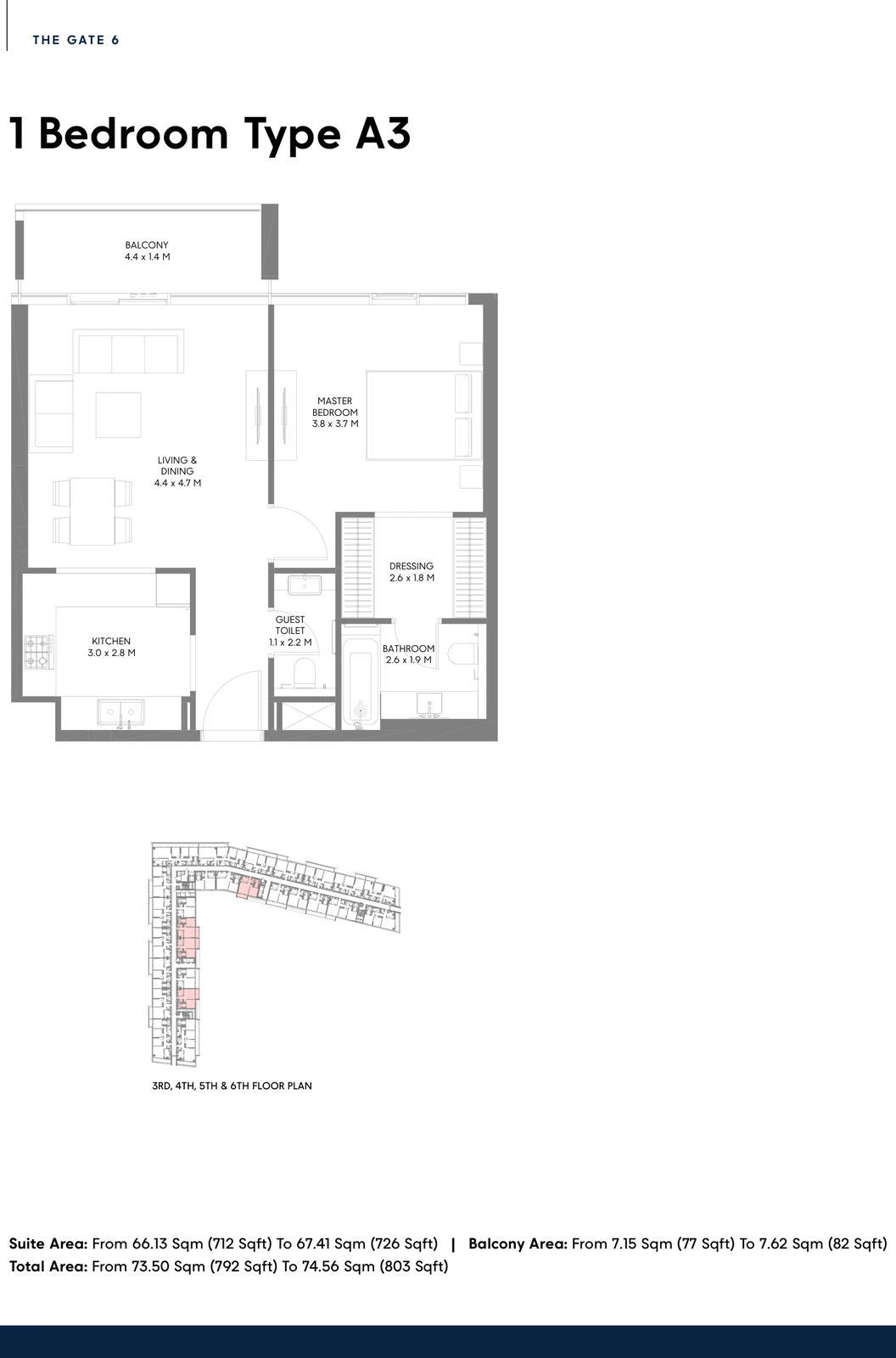 Floor plan for Type A3