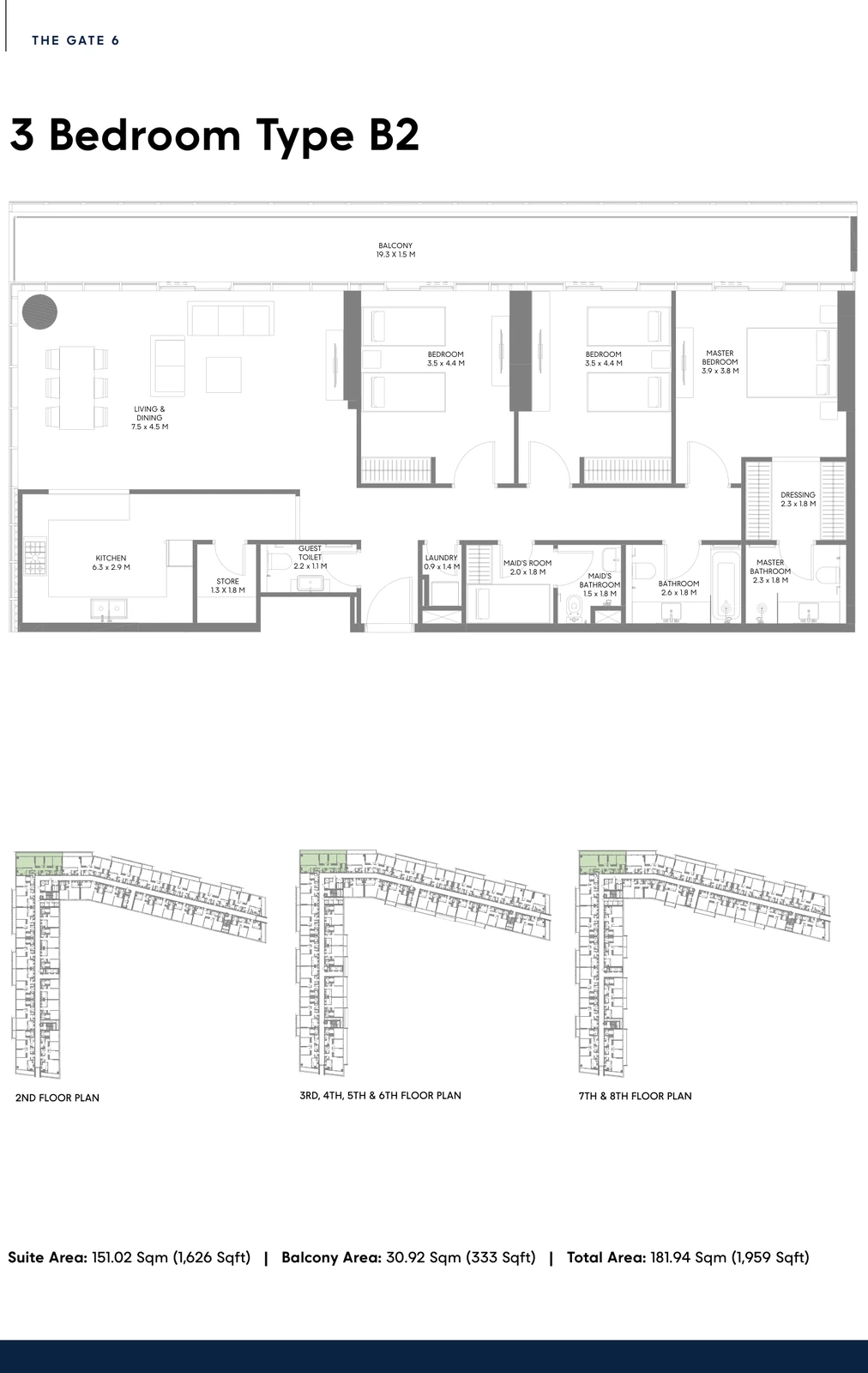 Floor plan for Type B2