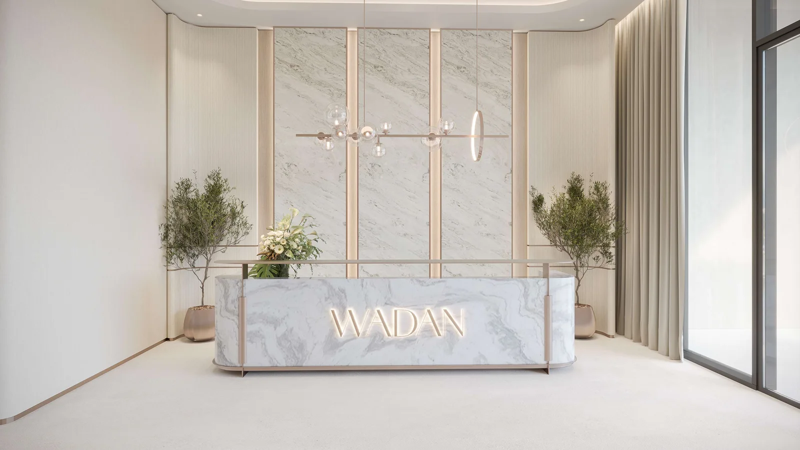 Reception desk at Seraph by Wadan.