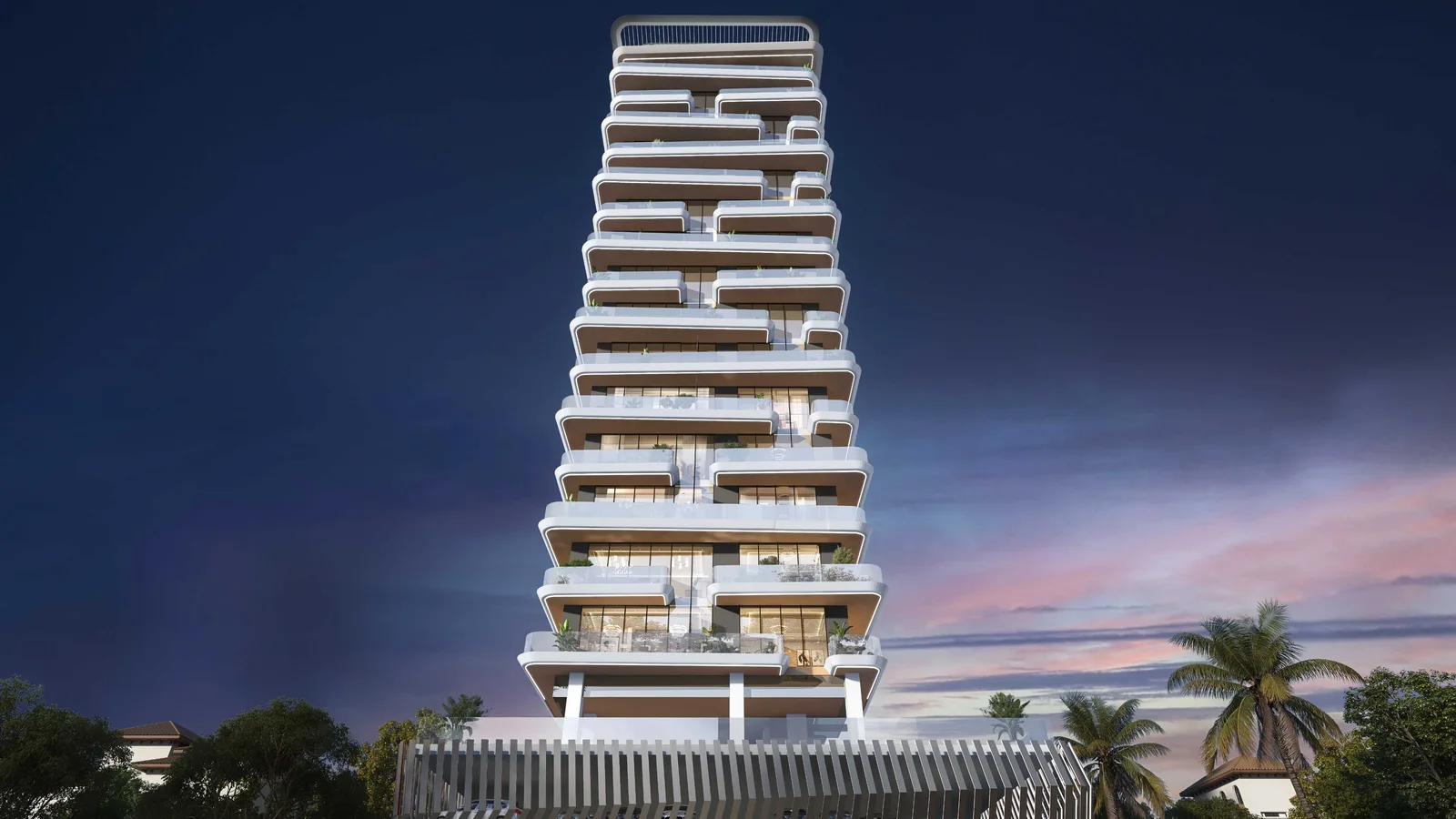 Exterior view of Repose Residence in Al Furjan, Dubai.