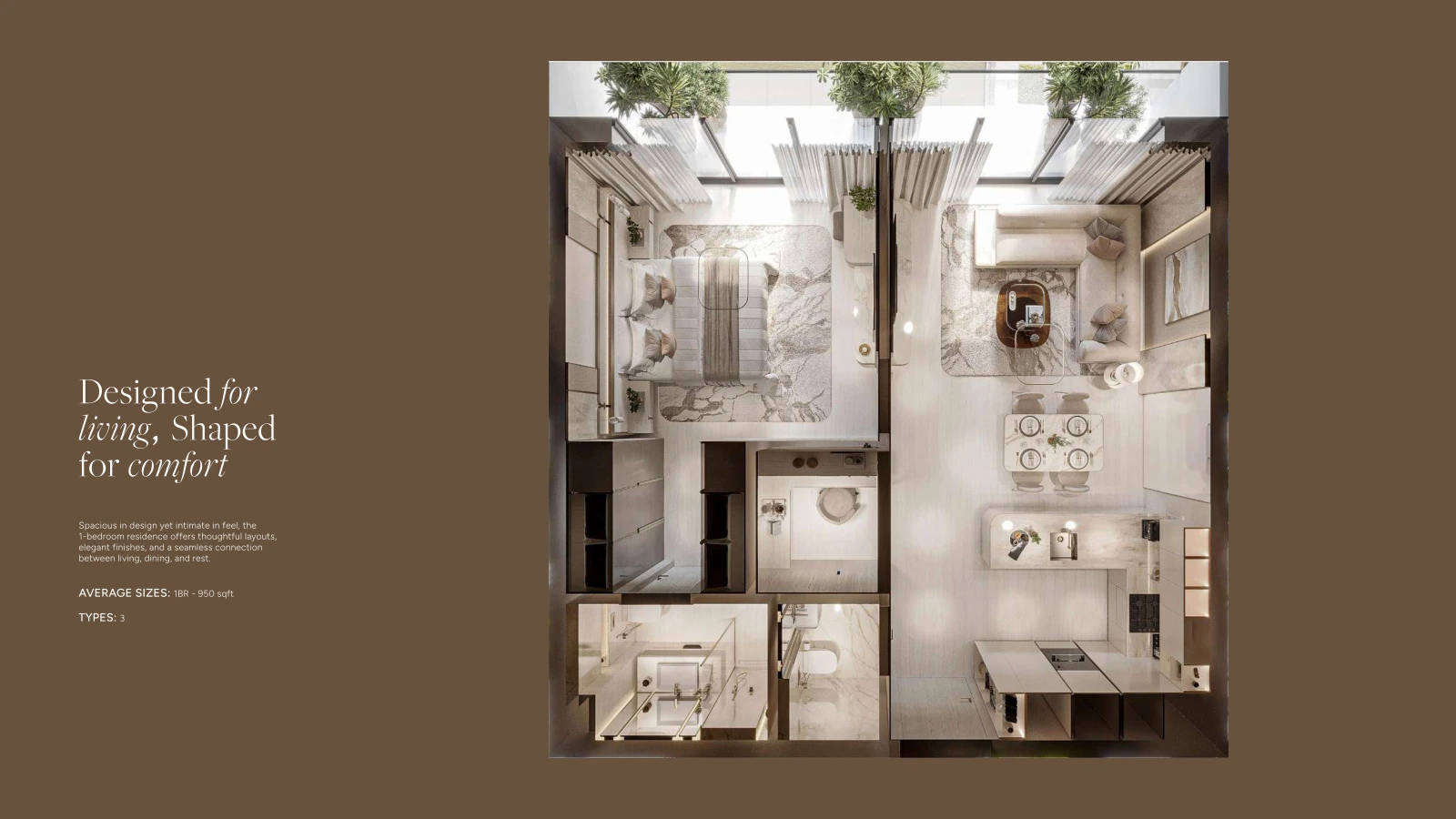 Floor plan for 1 Bedroom