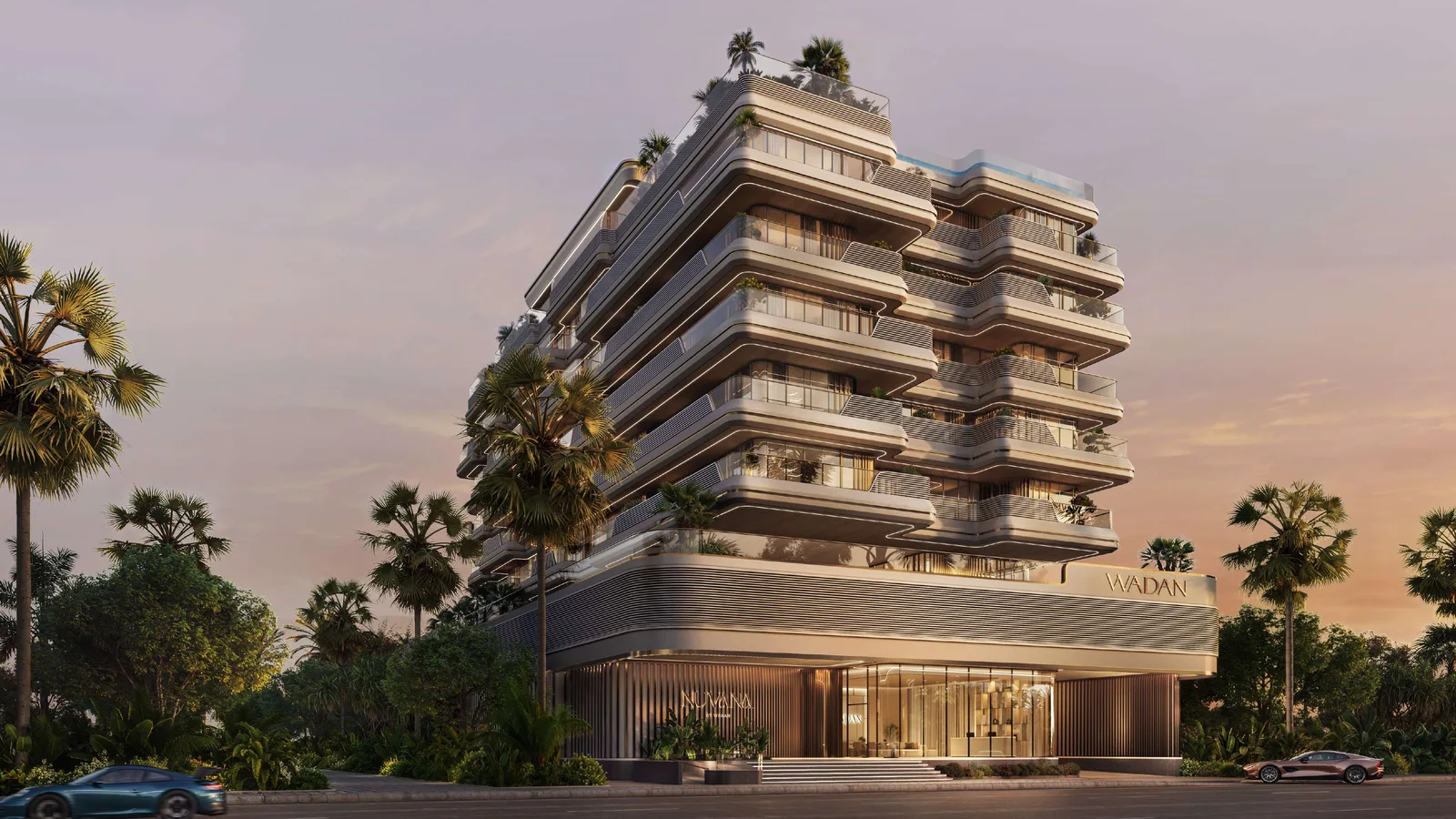 Street-level exterior and entrance of Nuvana by Wadan.