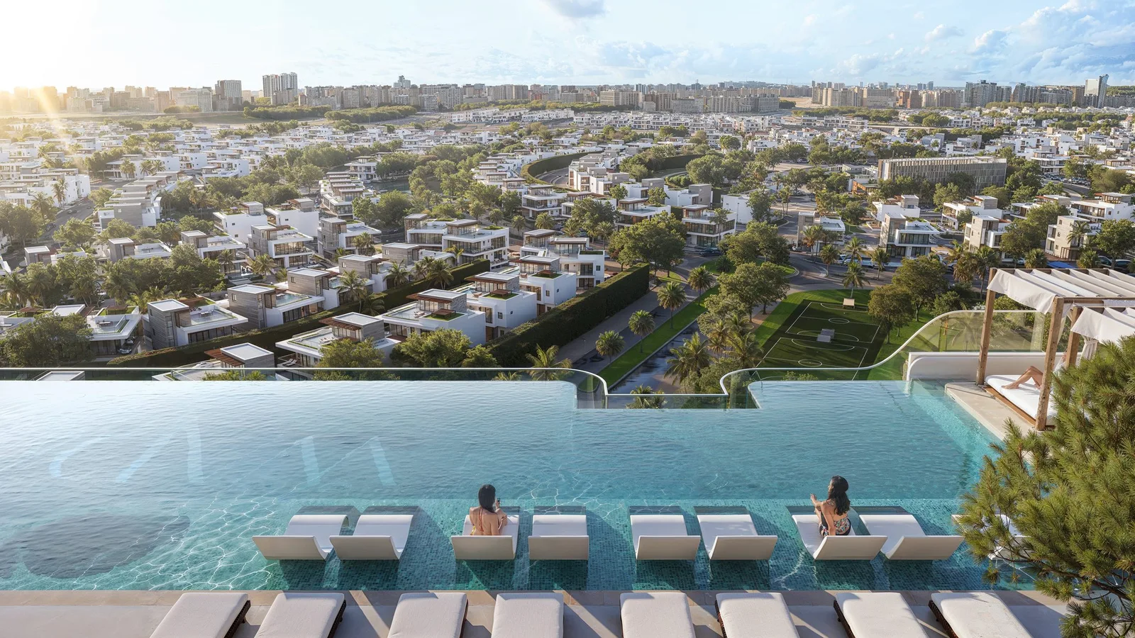 Infinity pool overlooking the community at Cybele by Wadan.