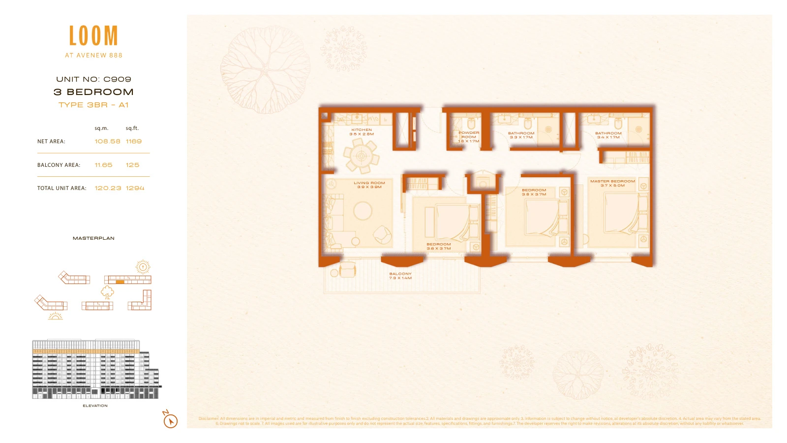 Floor plan for A1