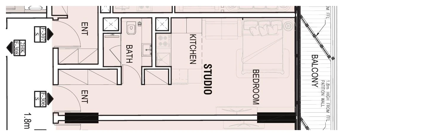 Floor plan for Studio