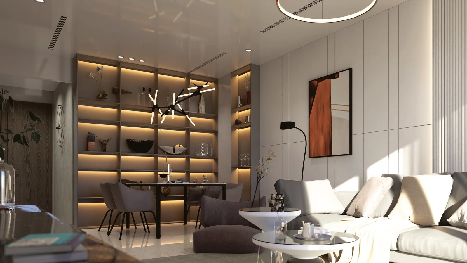 Apartment living and study area at Tulip Oasis 11.