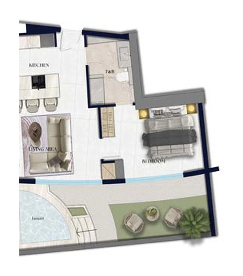 Floor plan for 1 Bedroom - Unit G05