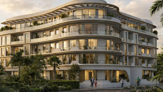 Exterior view of Xenia Residence in Jumeirah Village Circle.