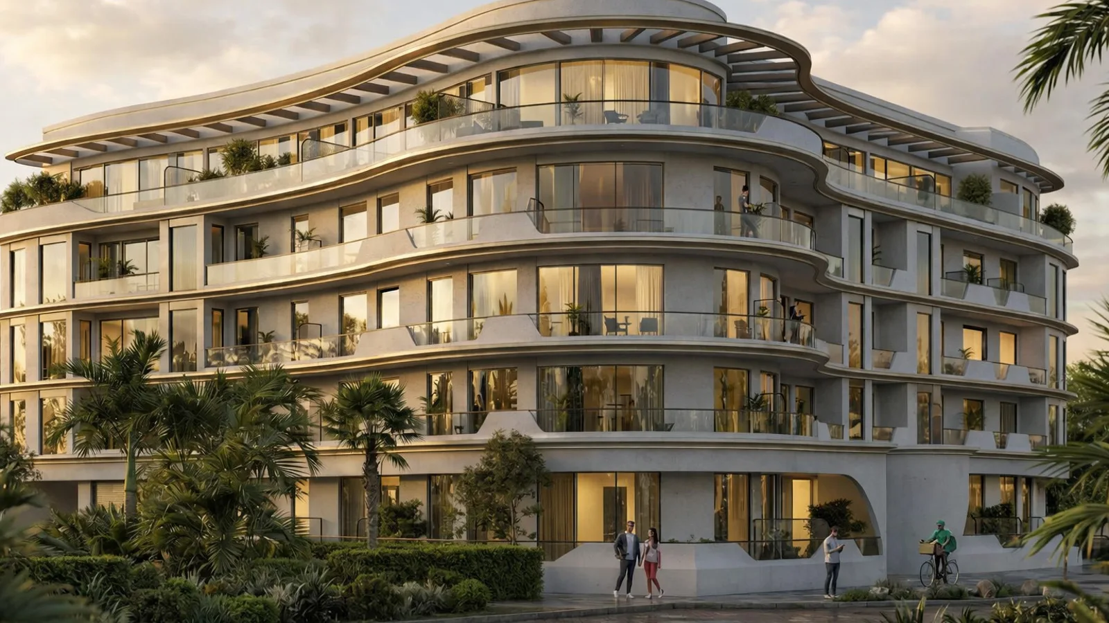 Exterior view of Xenia Residence in Jumeirah Village Circle.