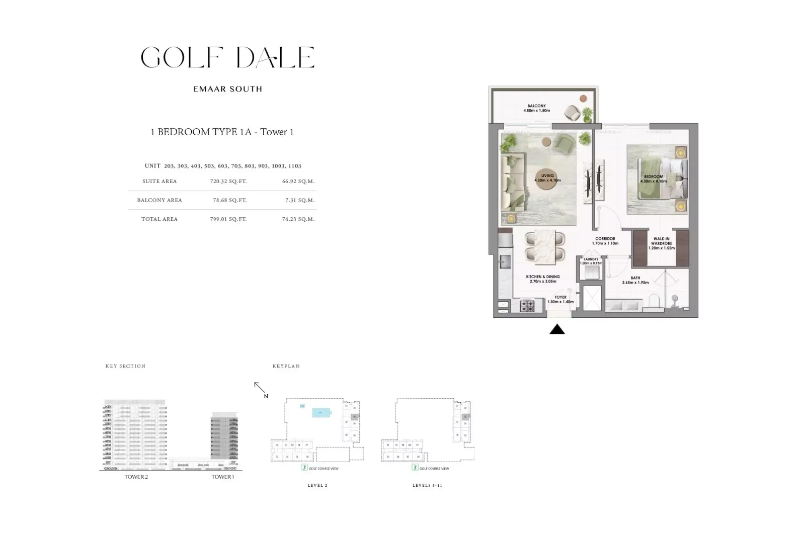 Floor plan for Type 1A