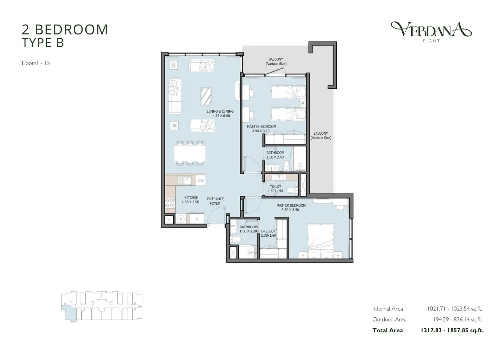 Floor plan for Type B