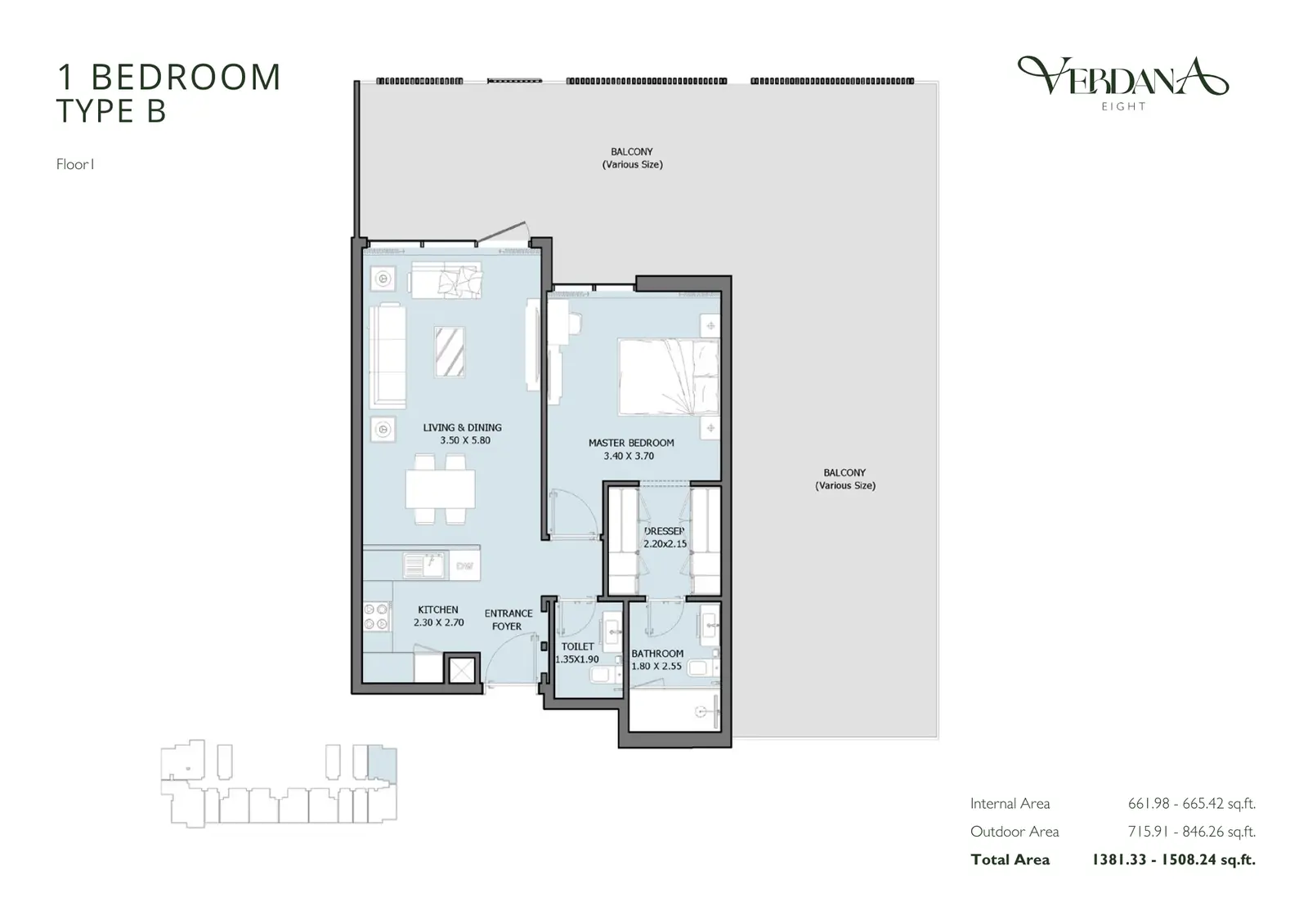 Floor plan for Type B