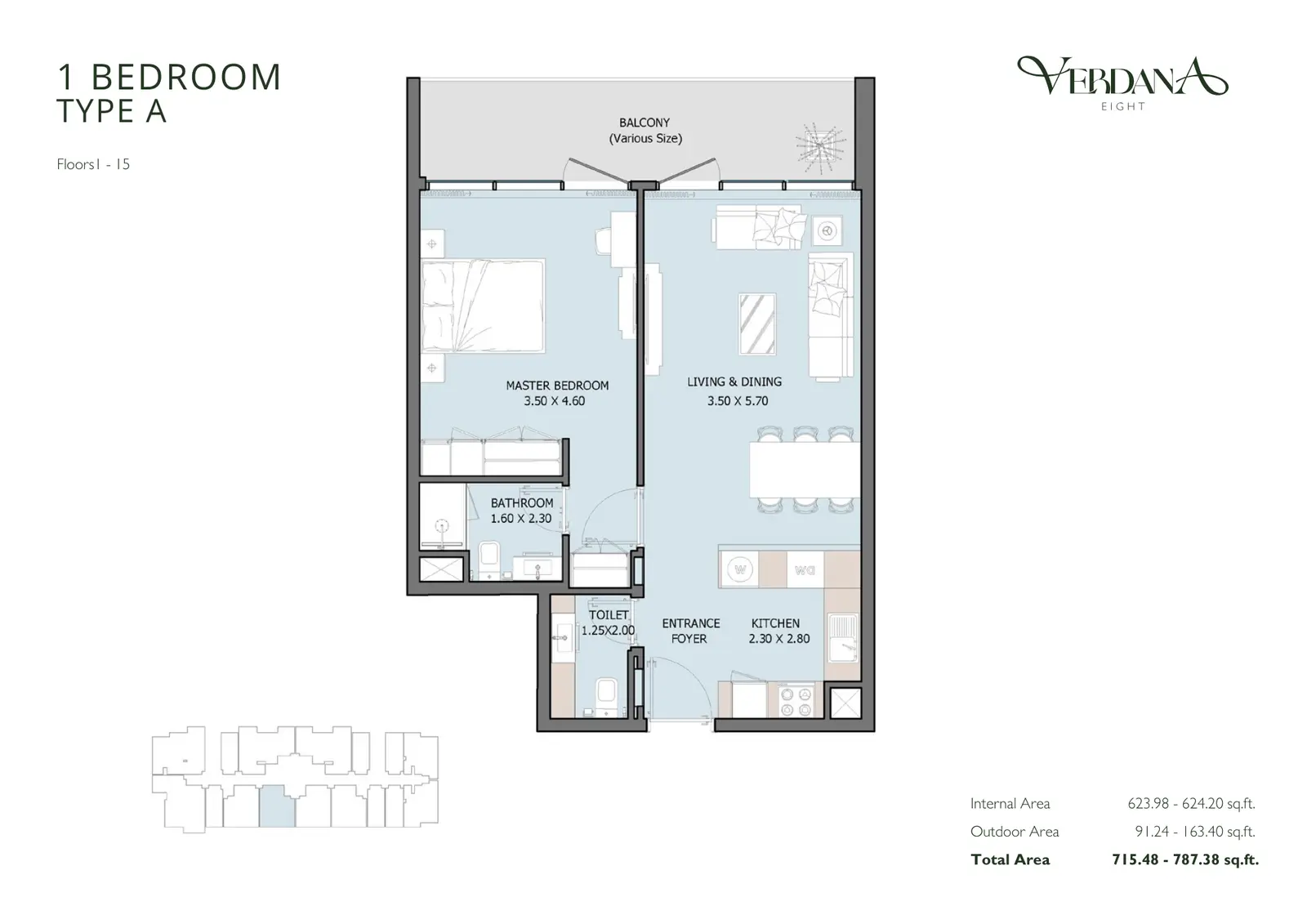 Floor plan for Type A