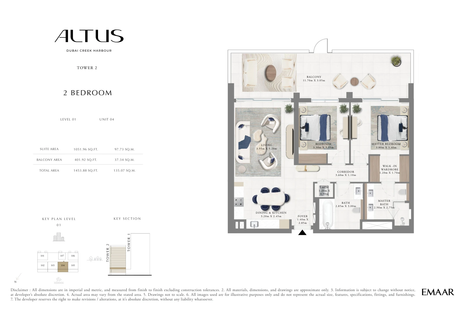 Floor plan for Level 01, Unit 04