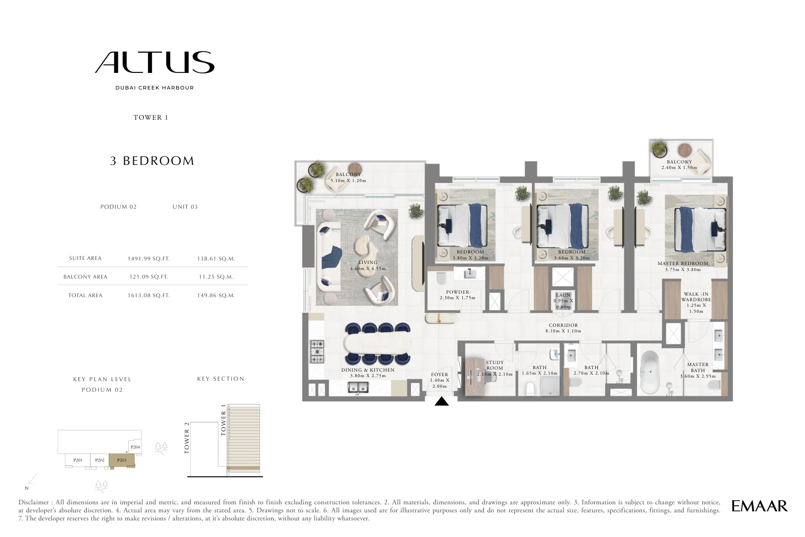 Floor plan for Podium 02, Unit 03
