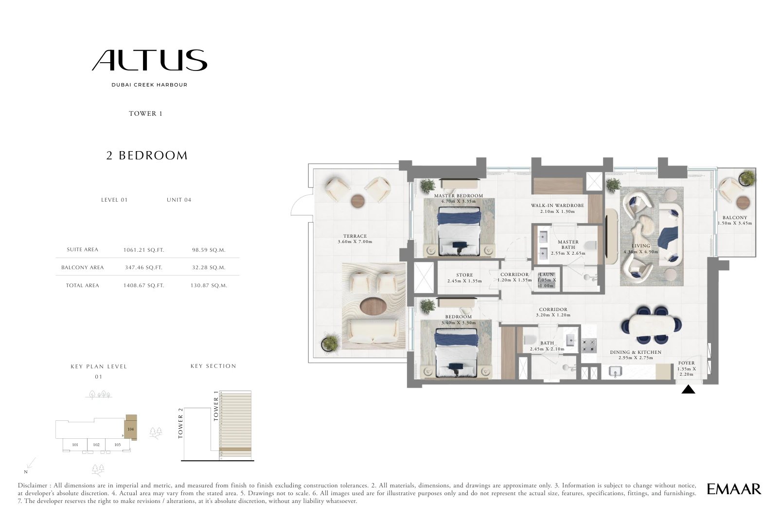 Floor plan for Level 01, Unit 04