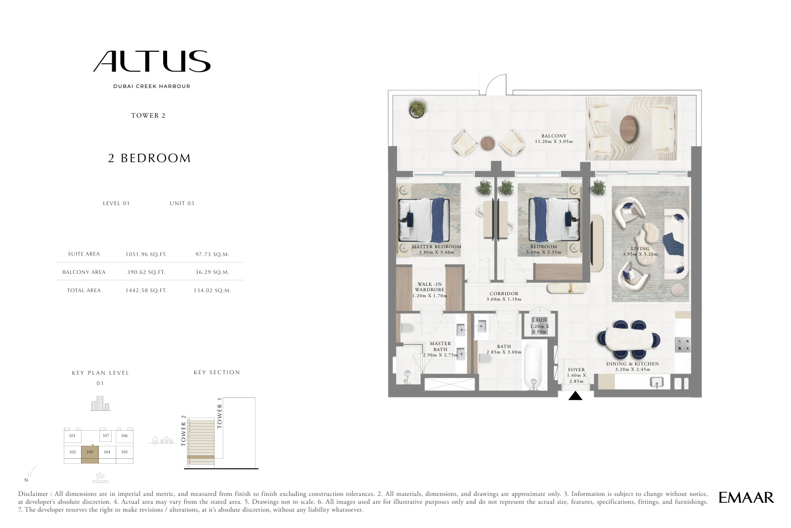 Floor plan for Level 01, Unit 03