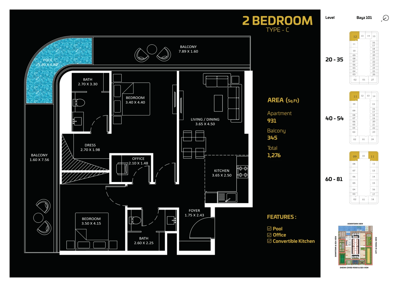 Floor plan for Type C