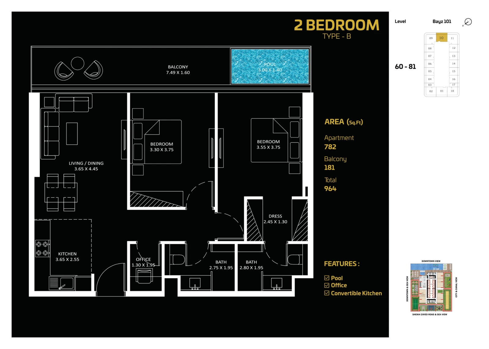 Floor plan for Type B