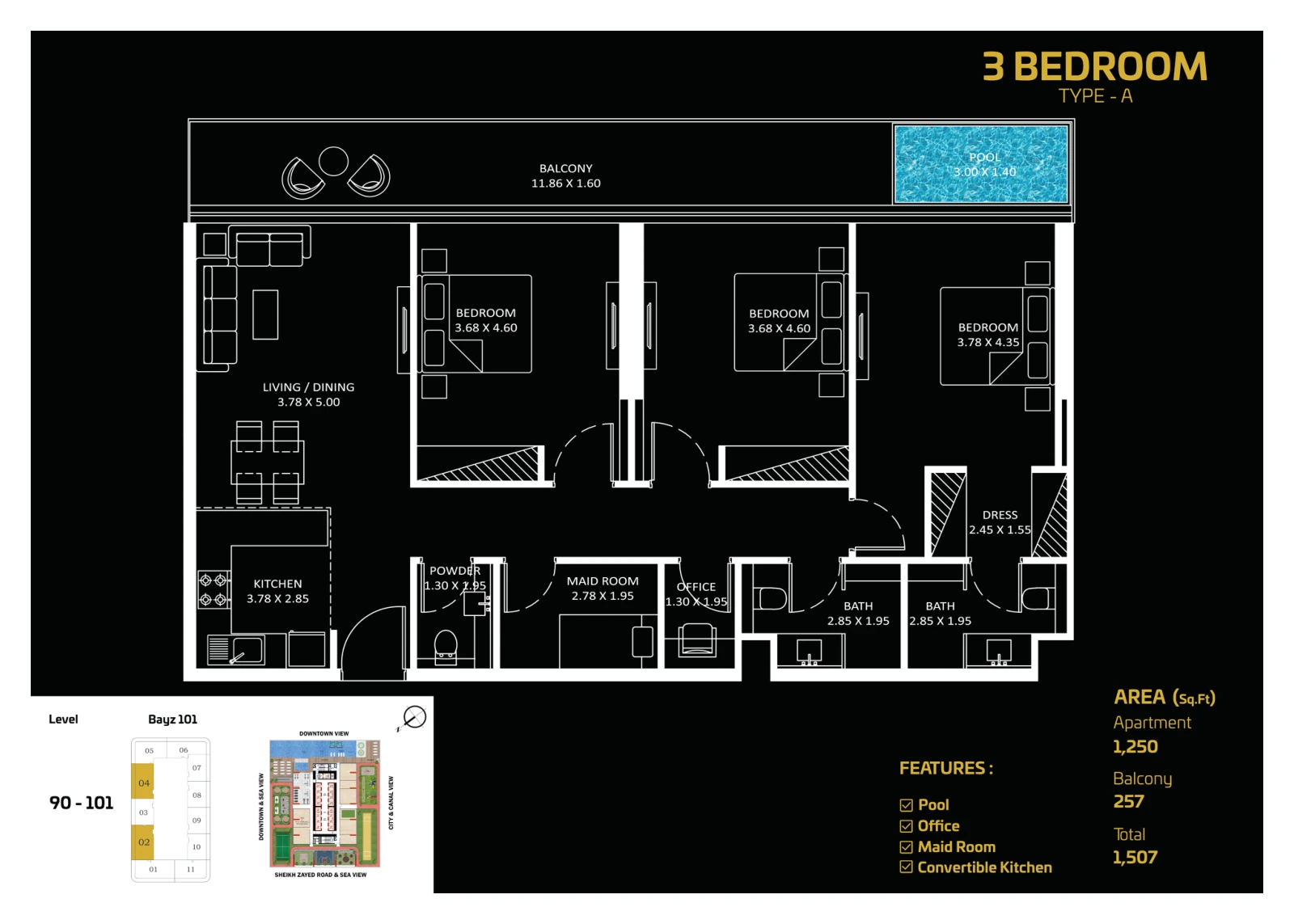 Floor plan for Type A