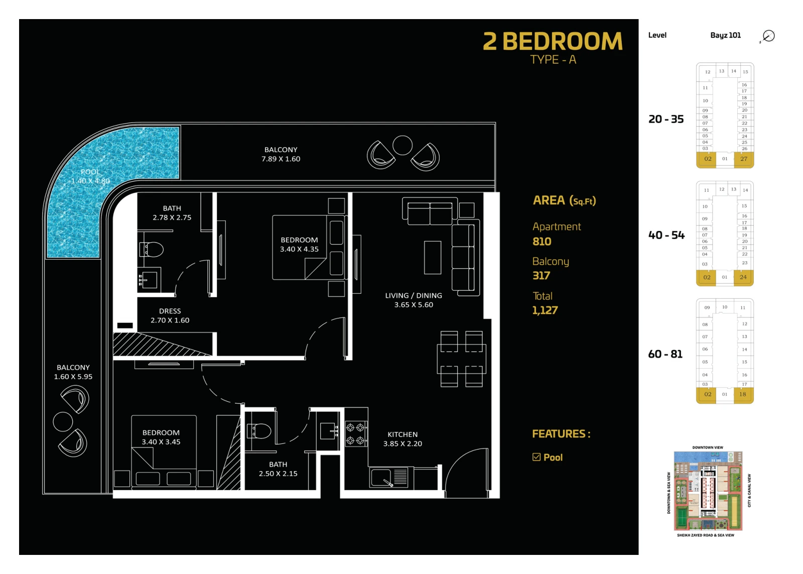 Floor plan for Type A
