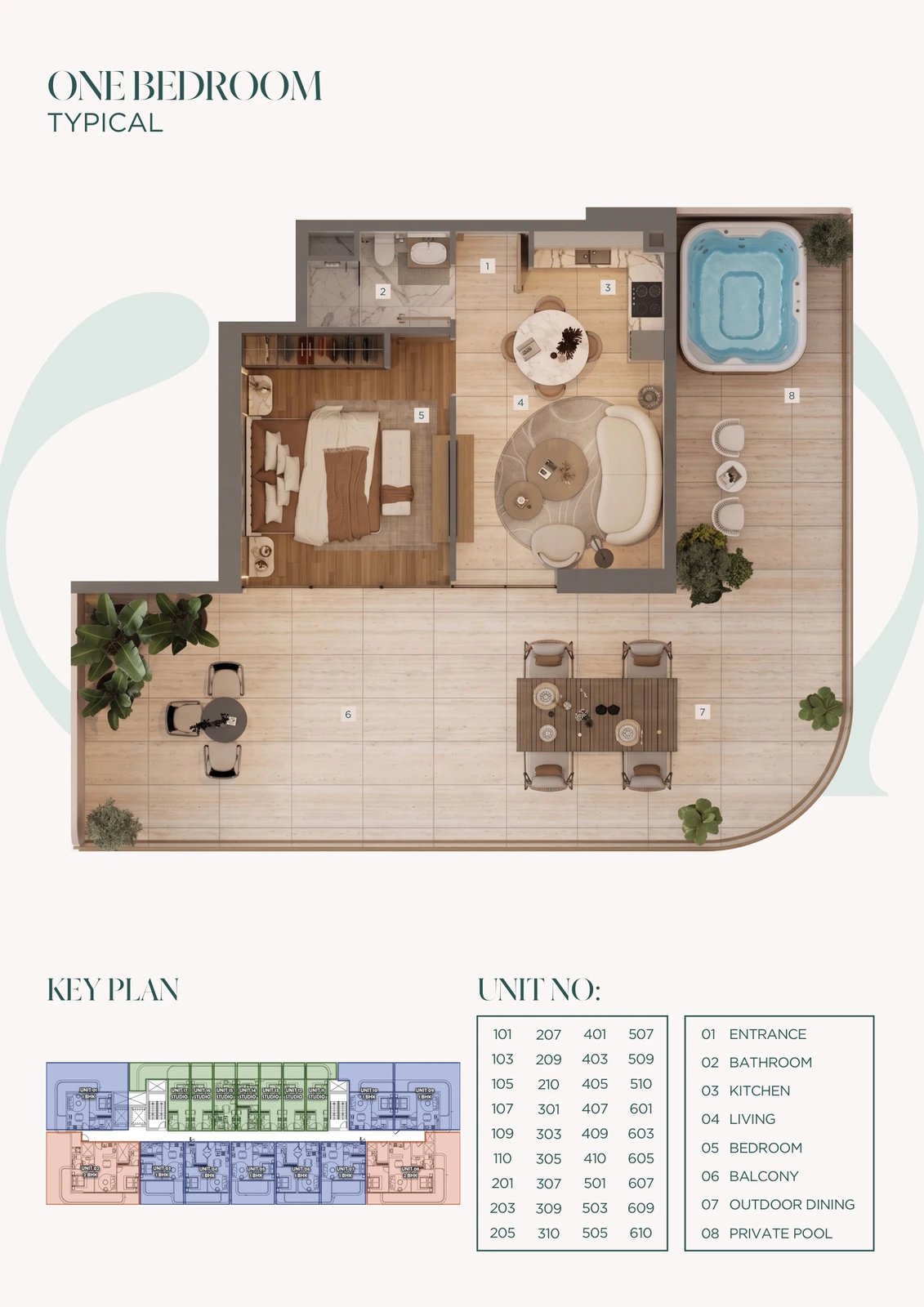 Floor plan for Typical 1 Bedroom