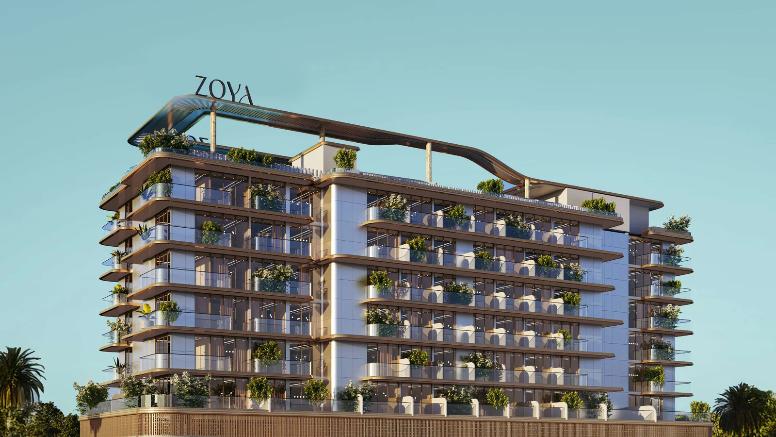 Contemporary facade and landscaped frontage of Siana by Zoya
